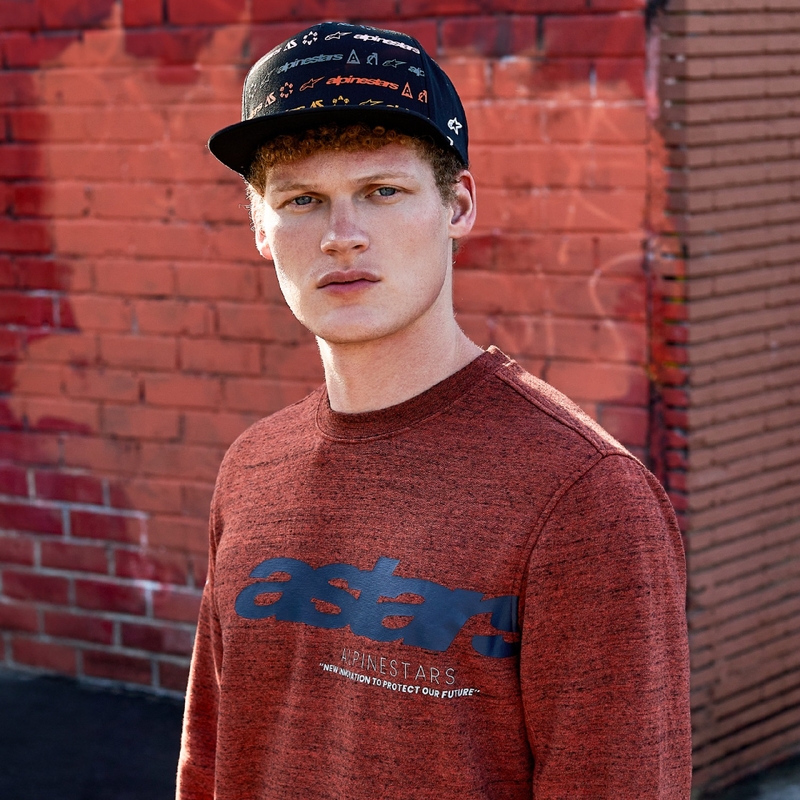 Alpinestars Episode Crew Fleece roșu închis