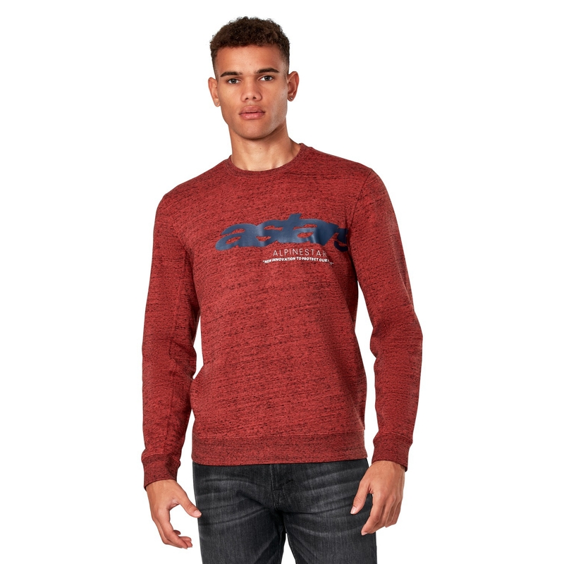 Alpinestars Episode Crew Fleece roșu închis