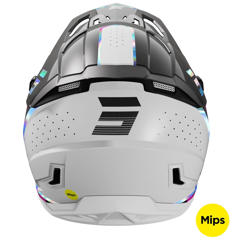 Casca de motocross Shot Core Honor negru-perlat holografic