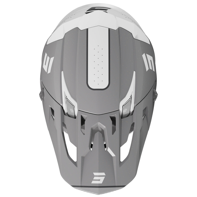 Casca de motocross Shot Core Honor gri-perla