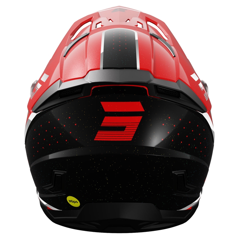 Casca de motocross Shot Core Honor roșu-negru-perlat