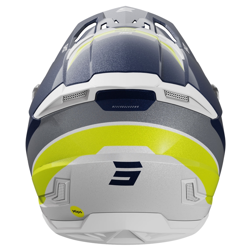 Casca de motocross Shot Core Custom albastru-perlat