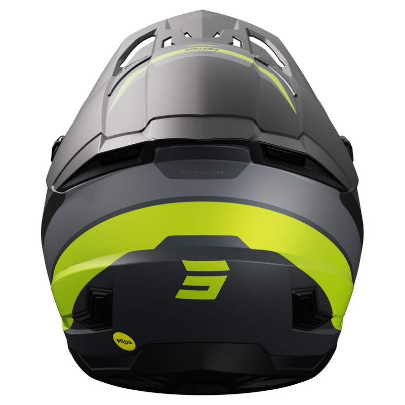 Casca motocross Shot Core Custom negru-galben fluo