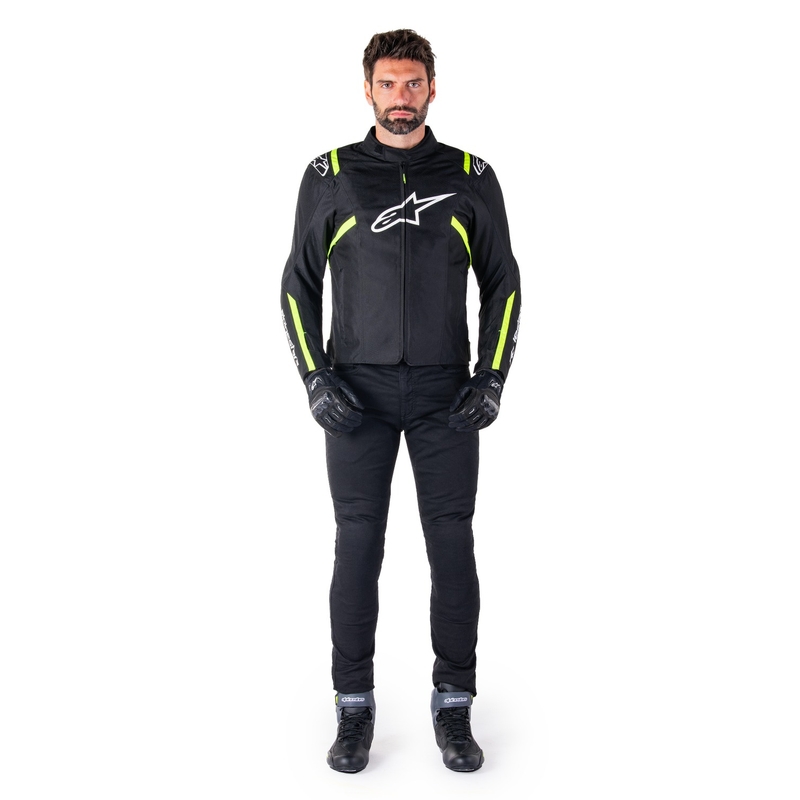 Jacheta moto impermeabila Alpinestars T-SPS 2 negru-alb-galben fluo