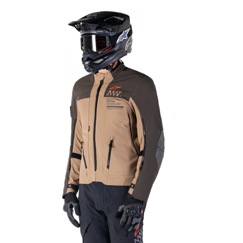 Jacheta moto Alpinestars AMT-8 Stretch Drystar XF maro-kaki