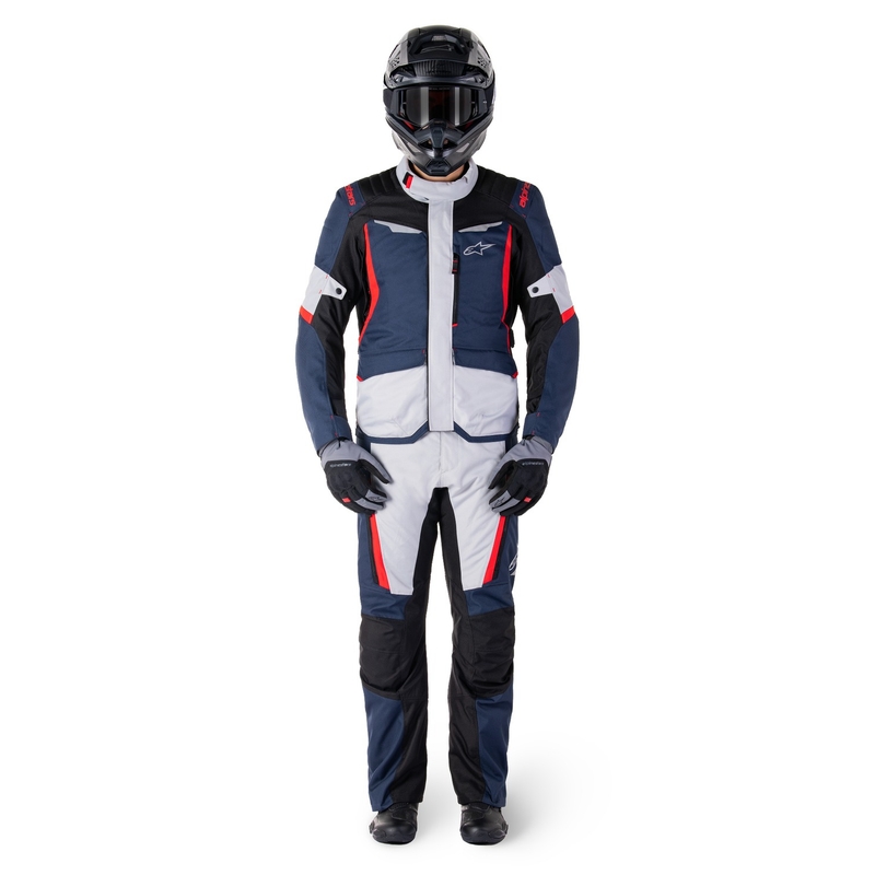 Jachetă moto impermeabilă Alpinestars ST-1 albastru închis-negru-roșu