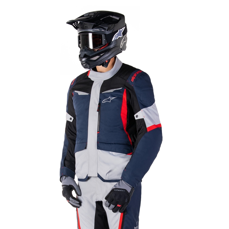 Jachetă moto impermeabilă Alpinestars ST-1 albastru închis-negru-roșu