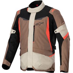 Jachetă moto impermeabilă Alpinestars ST-1 kaki-nisip-negru-rosu fluo