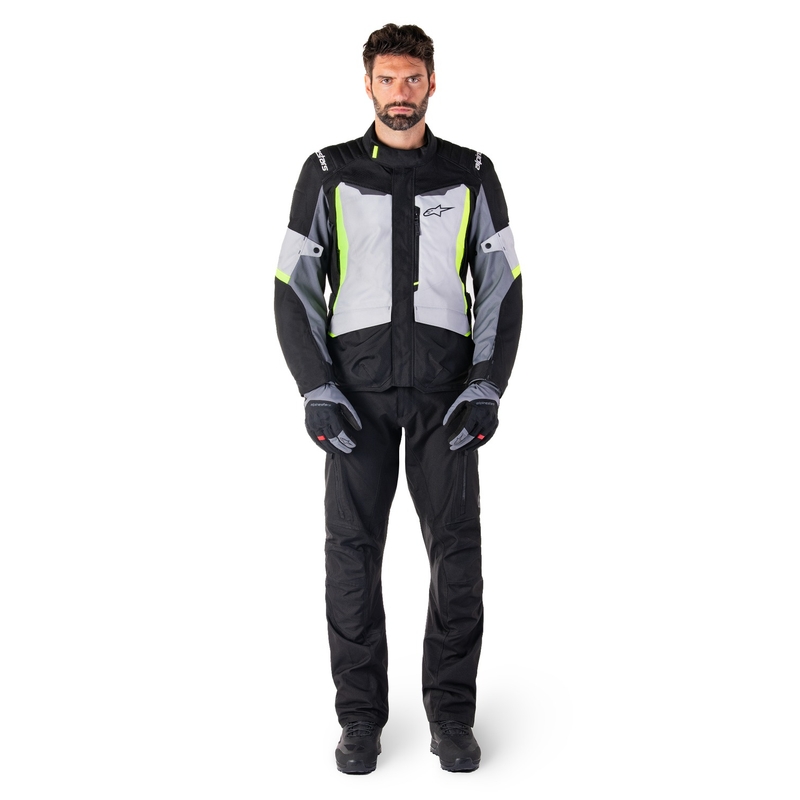 Jachetă moto impermeabilă Alpinestars ST-1 gri-negru-galben fluo