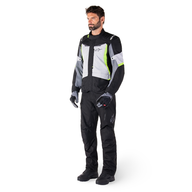 Jachetă moto impermeabilă Alpinestars ST-1 gri-negru-galben fluo