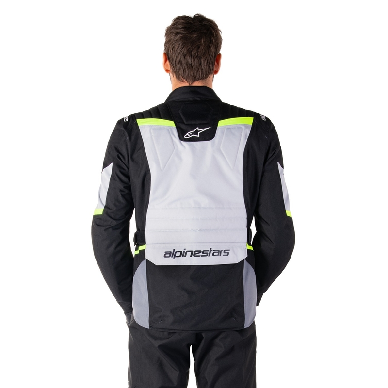 Jachetă moto impermeabilă Alpinestars ST-1 gri-negru-galben fluo