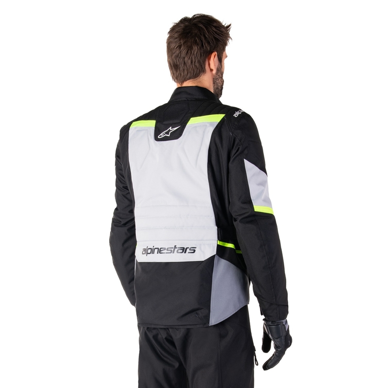 Jachetă moto impermeabilă Alpinestars ST-1 gri-negru-galben fluo