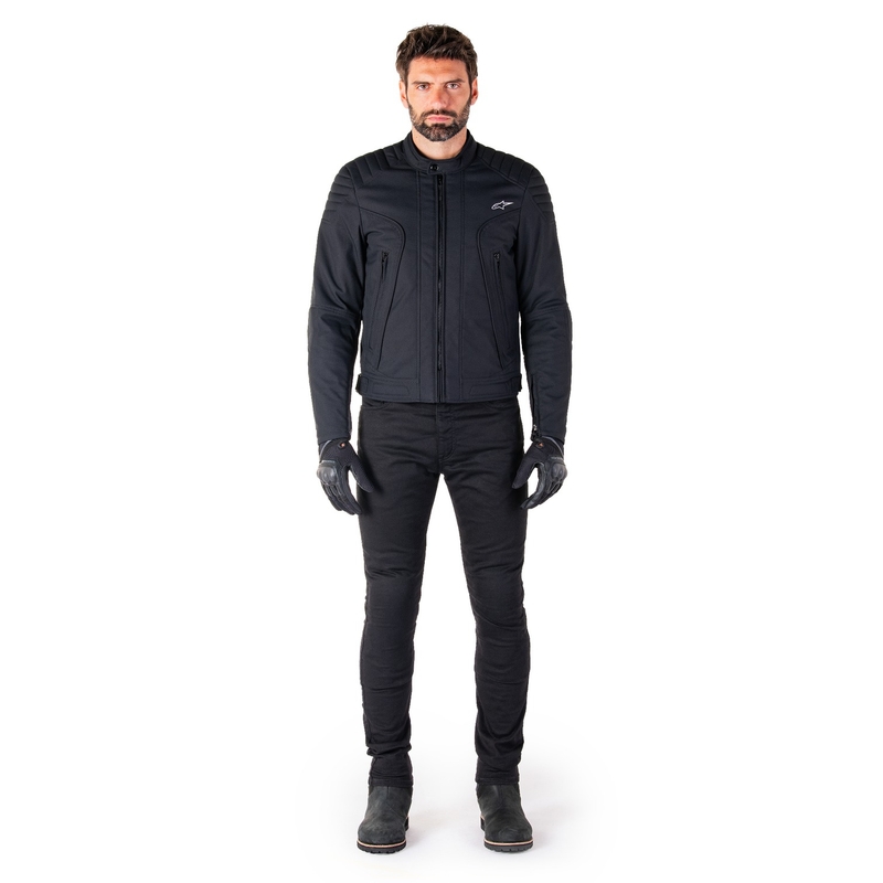Jachetă de motocicletă Alpinestars Clayton rezistentă la apă Negru-Negru