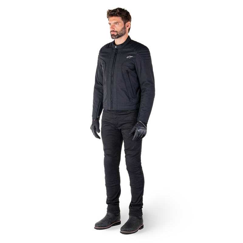 Jachetă de motocicletă Alpinestars Clayton rezistentă la apă Negru-Negru