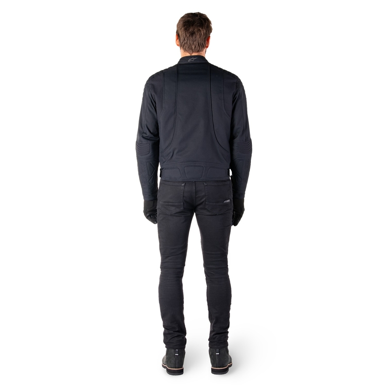 Jachetă de motocicletă Alpinestars Clayton rezistentă la apă Negru-Negru