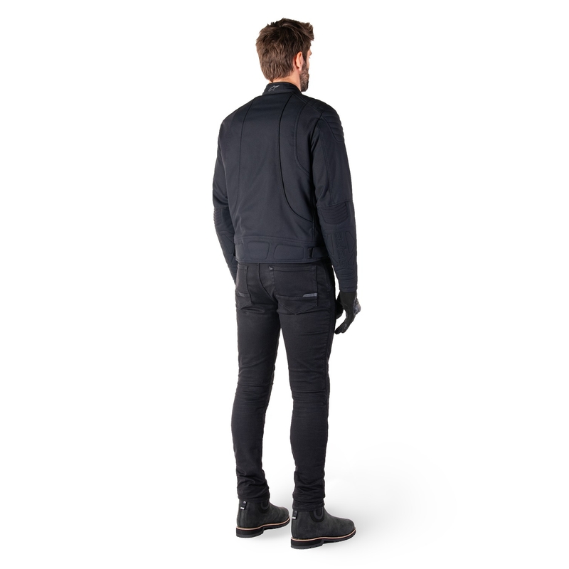 Jachetă de motocicletă Alpinestars Clayton rezistentă la apă Negru-Negru
