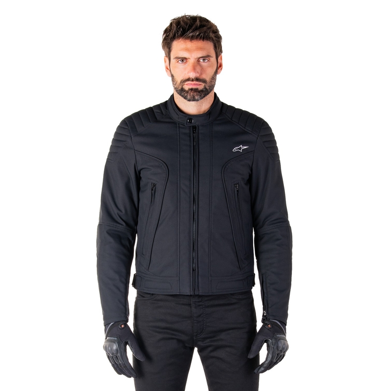 Jachetă de motocicletă Alpinestars Clayton rezistentă la apă Negru-Negru