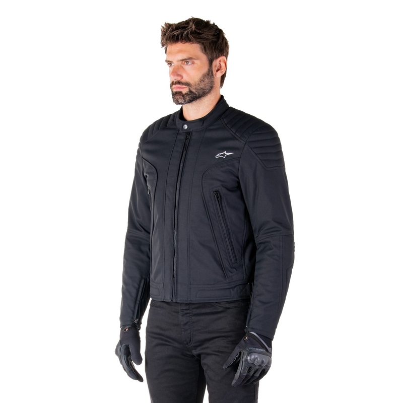 Jachetă de motocicletă Alpinestars Clayton rezistentă la apă Negru-Negru