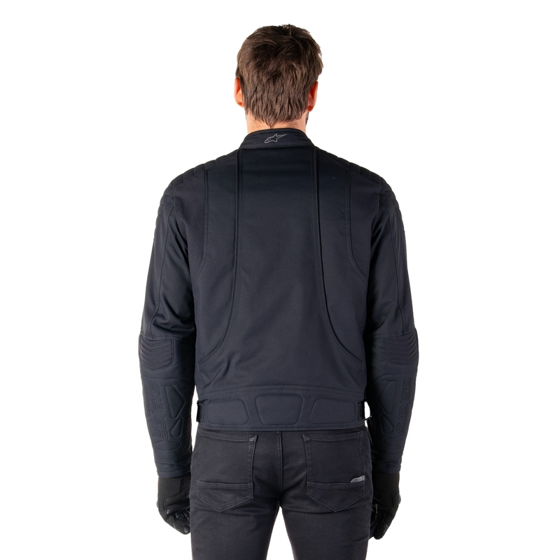 Jachetă de motocicletă Alpinestars Clayton rezistentă la apă Negru-Negru