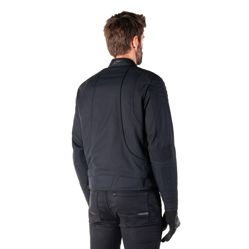 Jachetă de motocicletă Alpinestars Clayton rezistentă la apă Negru-Negru