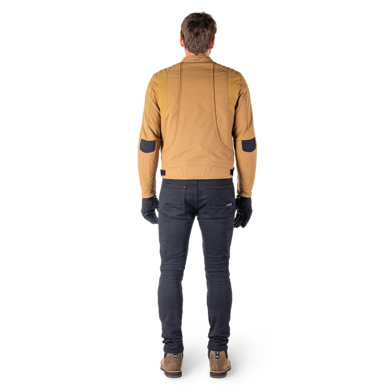 Jachetă de motocicletă Alpinestars Clayton rezistentă la apă maro deschis