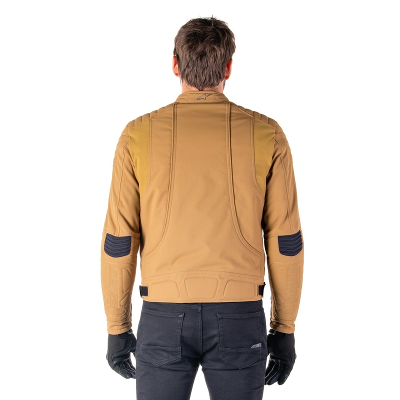 Jachetă de motocicletă Alpinestars Clayton rezistentă la apă maro deschis
