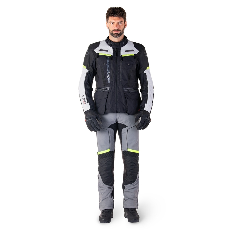 Jacheta moto Alpinestars Bogota PRO Drystar negru-gri-galben fluo