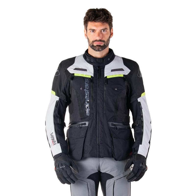 Jacheta moto Alpinestars Bogota PRO Drystar negru-gri-galben fluo