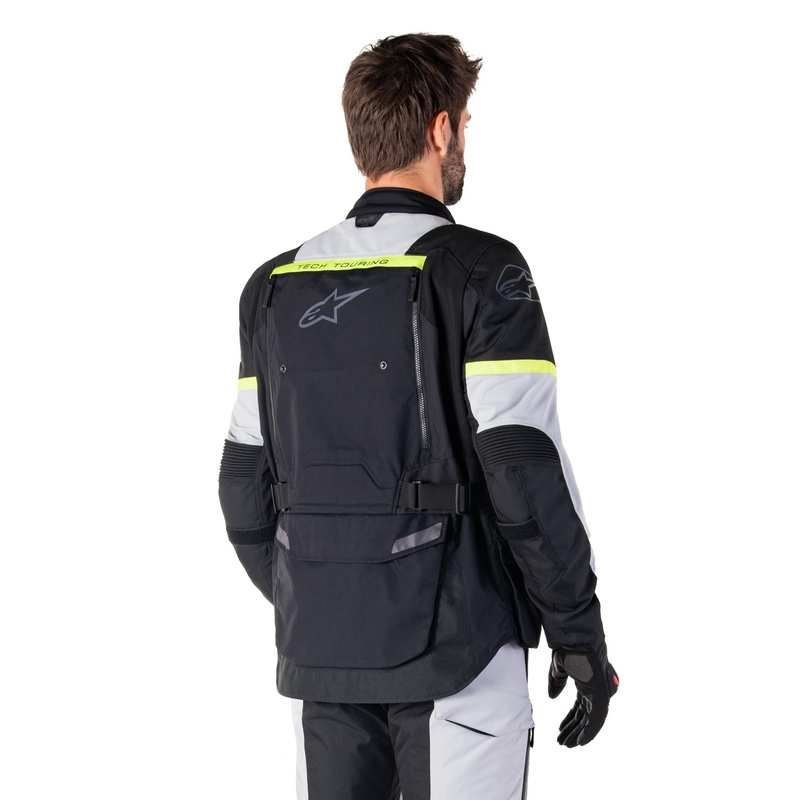 Jacheta moto Alpinestars Bogota PRO Drystar negru-gri-galben fluo