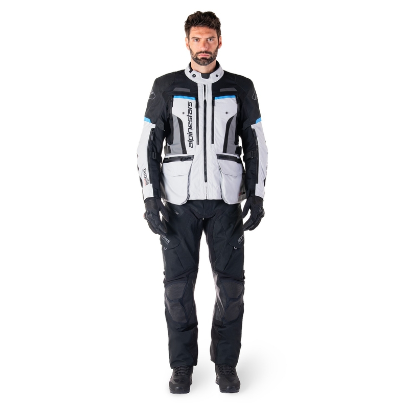 Jacheta moto Alpinestars Bogota PRO Drystar gri-negru-albastru