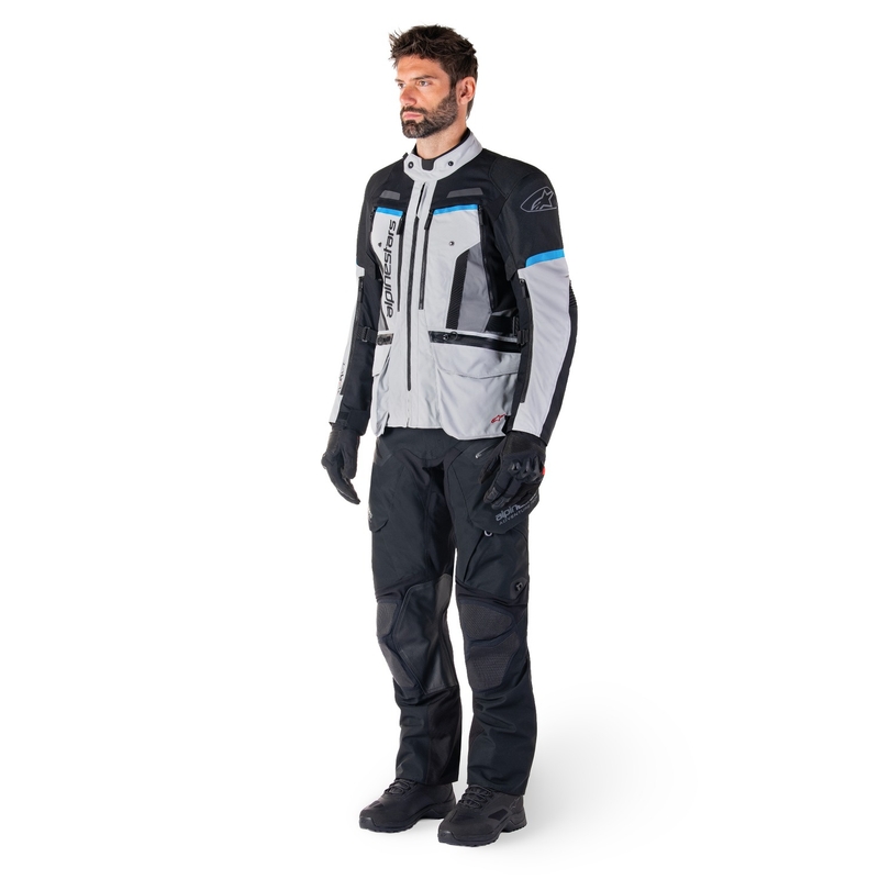 Jacheta moto Alpinestars Bogota PRO Drystar gri-negru-albastru