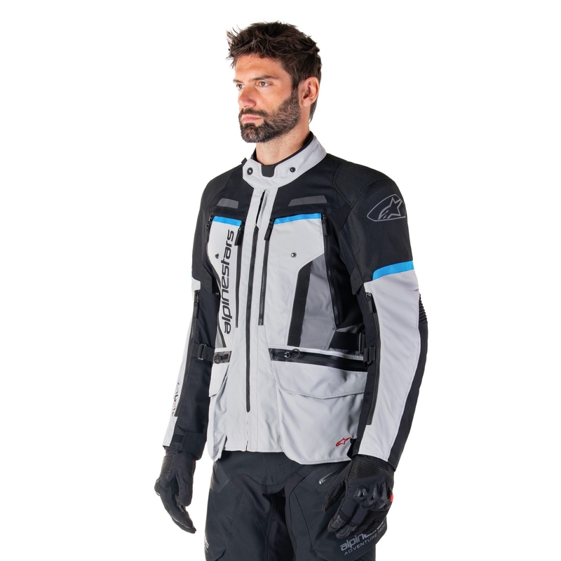 Jacheta moto Alpinestars Bogota PRO Drystar gri-negru-albastru