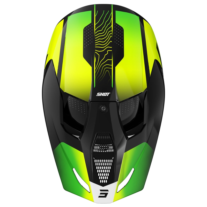 Casca de motocross Shot Furious Apex galben-negru fluo