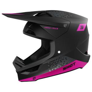 Casca motocross Shot Furious Draw roz-negru