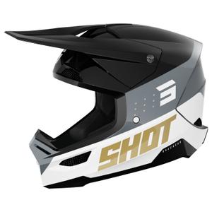 Casca de motocross Shot Furious League auriu-negru