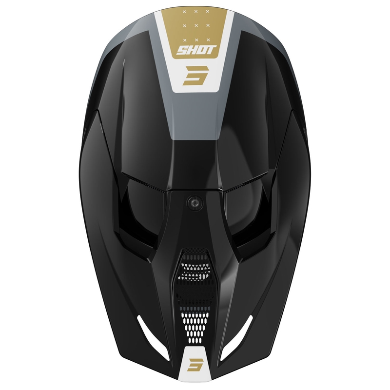 Casca de motocross Shot Furious League auriu-negru