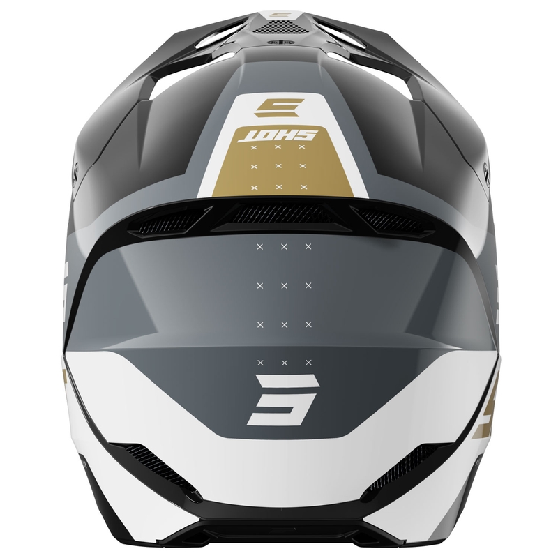 Casca de motocross Shot Furious League auriu-negru
