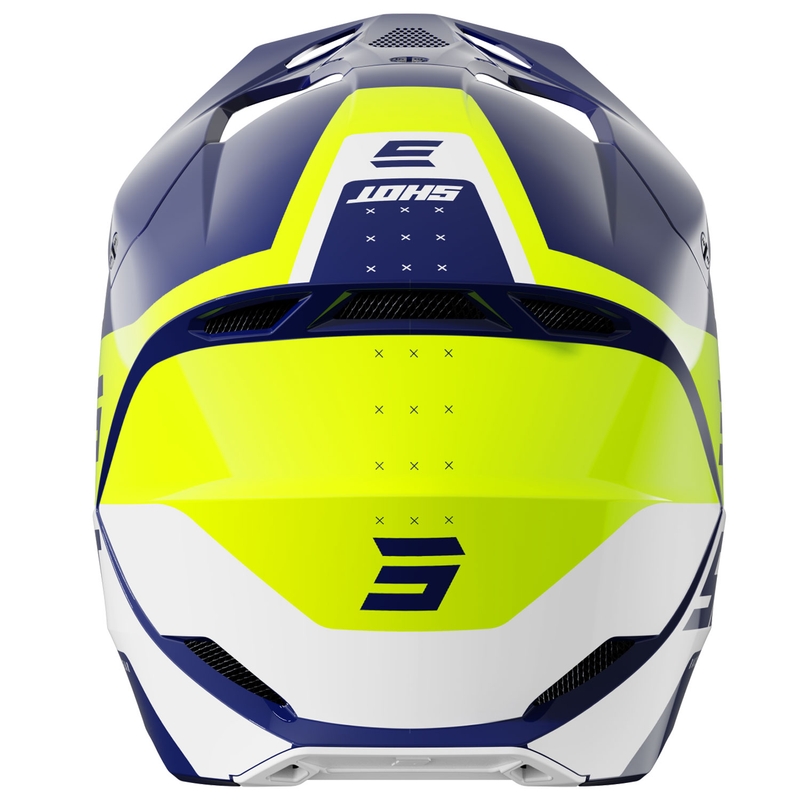 Casca de motocross Shot Furious League albastru-galben fluo