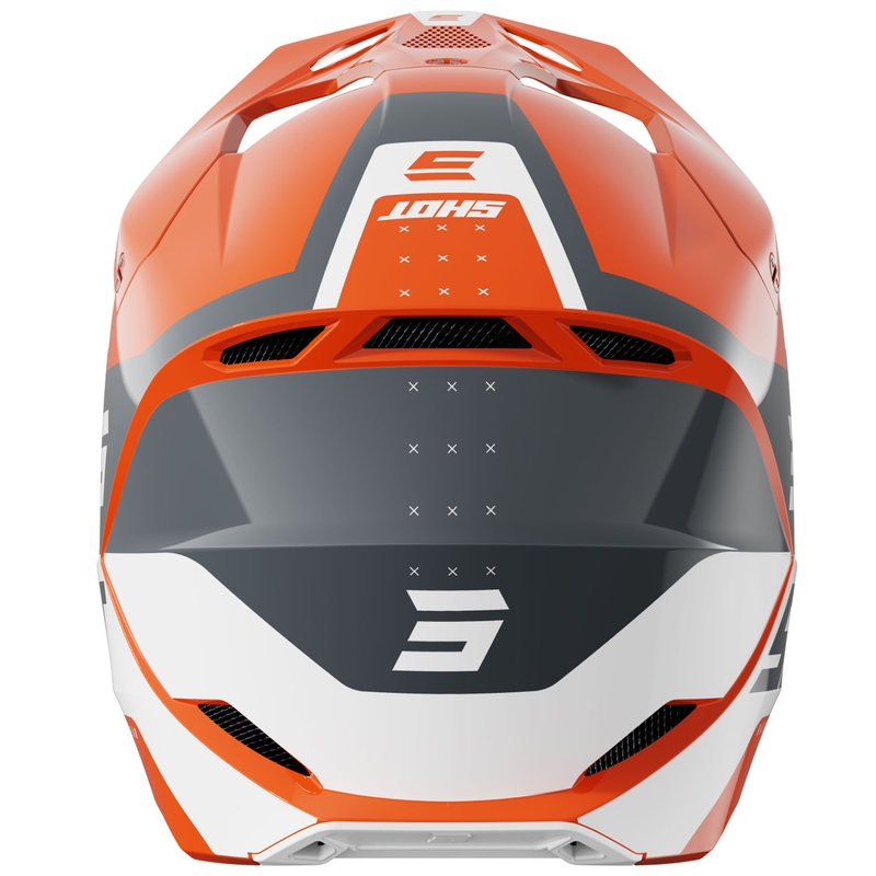 Casca de motocross Shot Furious League gri portocaliu