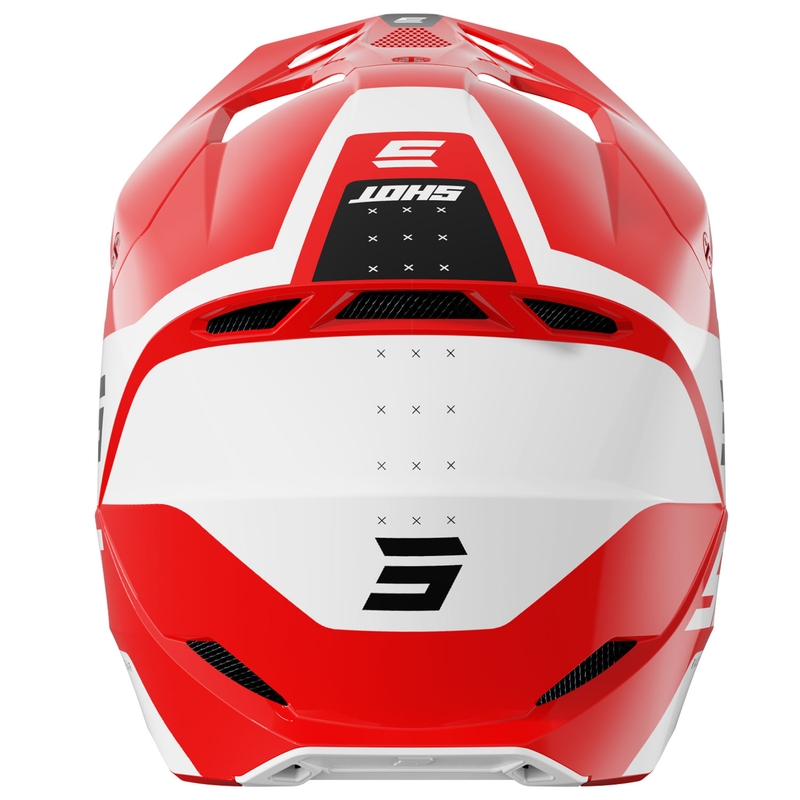 Casca de motocross Shot Furious League rosu-alb