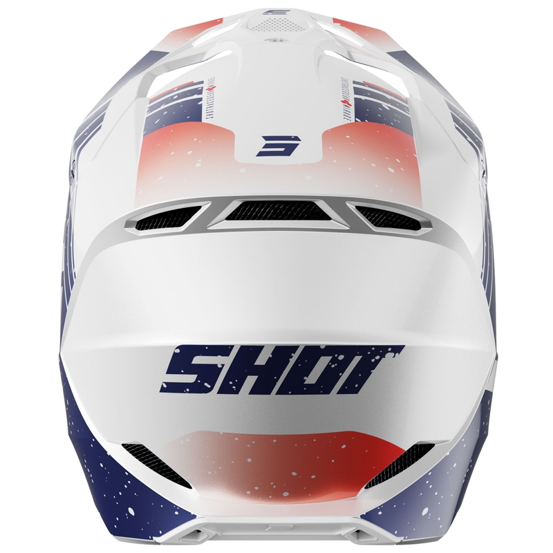Casca de motocross Shot Furious Mirage albastru-rosu