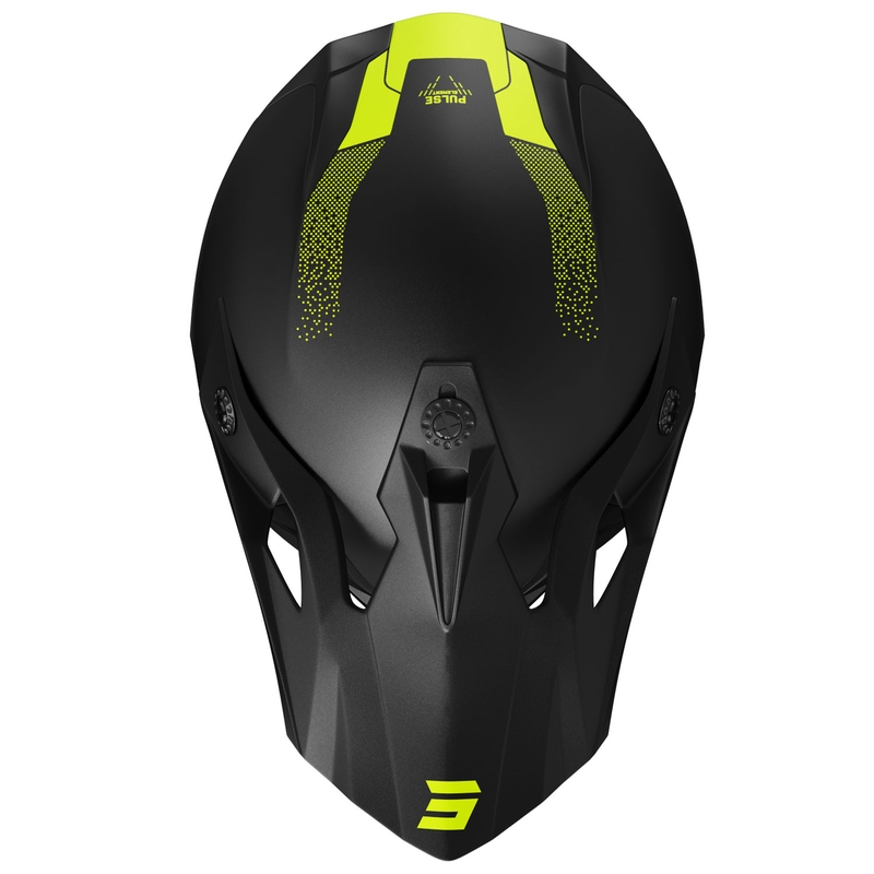 Casca de motocross Shot Pulse Element galben fluo mat