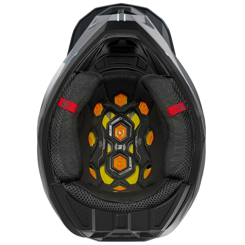 Casca de motocross Shot Lite Challenger gri perlat holografica