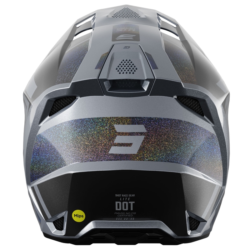 Casca de motocross Shot Lite Ultra mata holografica