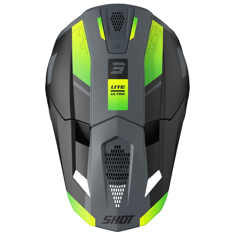 Casca de motocross Shot Lite Ultra galben fluo mat