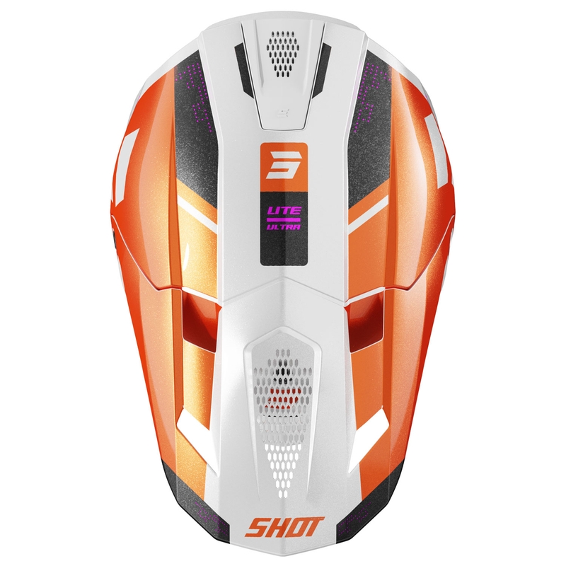 Casca de motocross Shot Lite Ultra portocaliu perlat