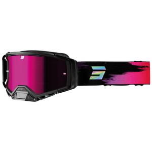 Ochelari de motocross Shot Core violet cu plexiglas iridiu