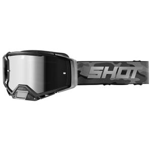 Ochelari de motocross Shot Core camo gri cu plexiglas iridiu