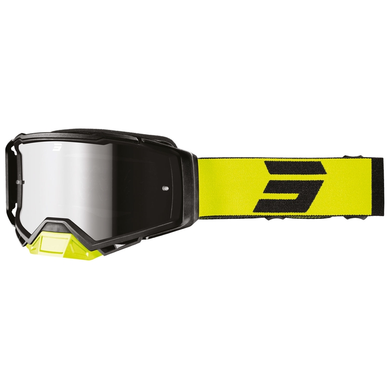 Ochelari de motocross Shot Core galben fluo cu plexiglas iridiu