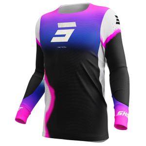 Tricou motocross Shot Aerolite Astral albastru-roz